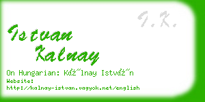 istvan kalnay business card